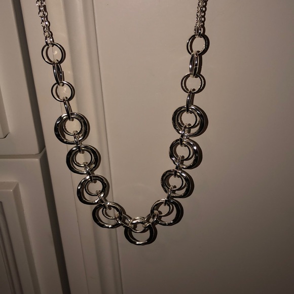 Shiny Silver “Metal” Multi-Loop Necklace (Kohl’s) - Picture 5 of 8